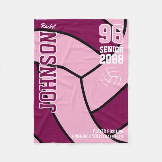 Couverture Polaire Senior Volleyball Team Gift Custom Color  (Devant)