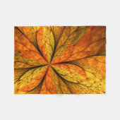 Couverture Polaire Sensation d'automne, Fleur Abstraite fractale mode (Devant (Horizontal))