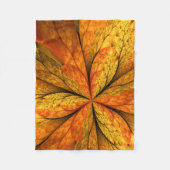 Couverture Polaire Sensation d'automne, Fleur Abstraite fractale mode (Devant)