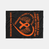 Couverture Polaire Sensibilisation À La Leucémie Du Ruban En Mémoire  (Devant (Horizontal))