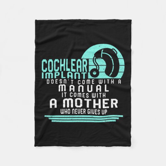 Couverture Polaire Sensibilisation à la perte Mère Cochléaire Implant (Devant)