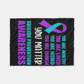 Couverture Polaire Sensibilisation à la prévention du suicide (Devant (Horizontal))