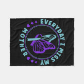 Couverture Polaire Sensibilisation à la prévention du suicide Chaque  (Devant (Horizontal))