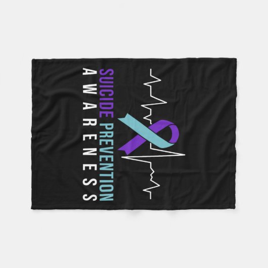 Couverture Polaire Sensibilisation À La Prévention Du Suicide Rose Et (Devant (Horizontal))