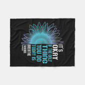 Couverture Polaire Sensibilisation À La Prévention Du Suicide Violet  (Devant (Horizontal))