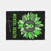 Couverture Polaire Sensibilisation à la santé mentale Léopard Tournes (Devant (Horizontal))