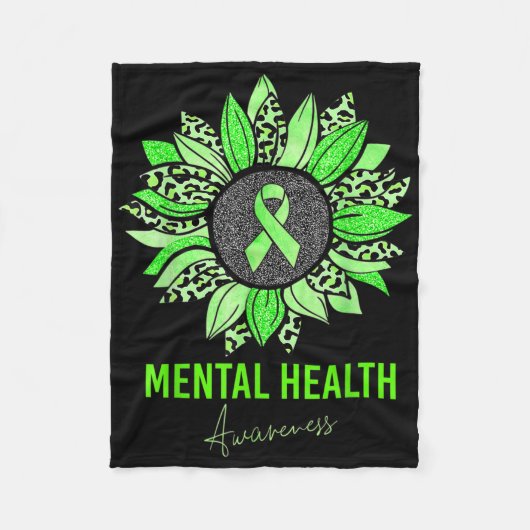 Couverture Polaire Sensibilisation à la santé mentale Léopard Tournes (Devant)