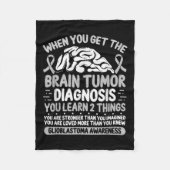 Couverture Polaire Sensibilisation à la tumeur cérébrale Ruban gris G (Devant)