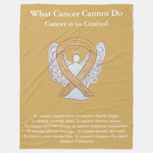 Couverture Polaire Sensibilisation à l'ambre Ruban Ange Cancer Couver