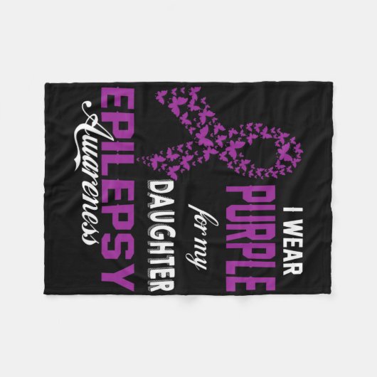 Couverture Polaire Sensibilisation à l'épilepsie Je porte le violet p (Devant (Horizontal))