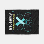 Couverture Polaire Sensibilisation à l'hydrocéphalie du ruban bleu cl (Devant (Horizontal))