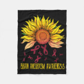 Couverture Polaire Sensibilisation à l'neurysme cérébral Tournesol (Devant)
