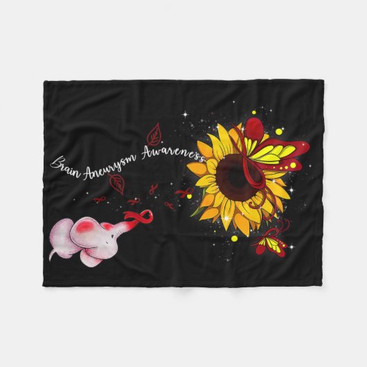 Couverture Polaire Sensibilisation à l'neurysme cérébral Tournesol El (Devant (Horizontal))