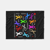 Couverture Polaire Sensibilisation au cancer - Combattre les rubans c (Devant (Horizontal))