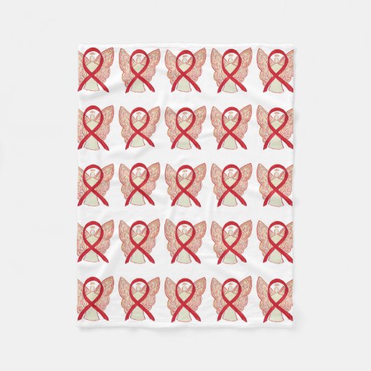 Couverture Polaire Sensibilisation au cancer du sang Ruban rouge Couv (Devant)