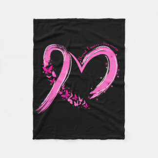 Couverture Polaire Sensibilisation au cancer du sein Bouton rose Ruba