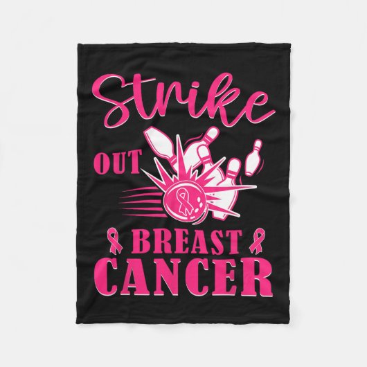 Couverture Polaire Sensibilisation au cancer - Strike de bowling deho (Devant)
