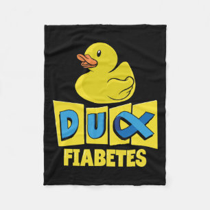 Couverture Polaire Sensibilisation au diabète de canard amusant