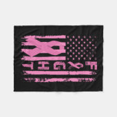 Couverture Polaire Sensibilisation au drapeau américain des survivant (Devant (Horizontal))