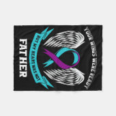 Couverture Polaire Sensibilisation Au Suicide Perte De Ruban Turquois (Devant (Horizontal))