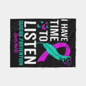 Couverture Polaire Sensibilisation au suicide Ruban Santé mentale Sui (Devant (Horizontal))