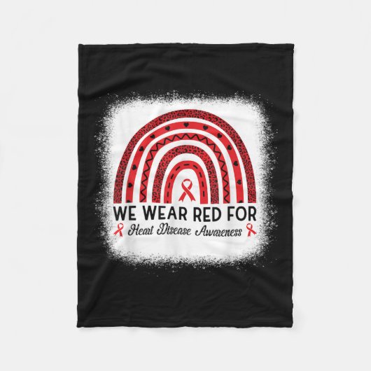 Couverture Polaire Sensibilisation aux maladies cardiaques Rainbow Go (Devant)