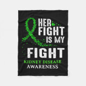 Couverture Polaire Sensibilisation aux maladies du rein Survivant Gre (Devant)