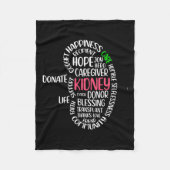 Couverture Polaire Sensibilisation aux maladies du rein Transplant Or (Devant)