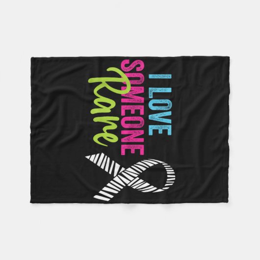 Couverture Polaire Sensibilisation aux maladies rares Zebra Ribbon, I (Devant (Horizontal))