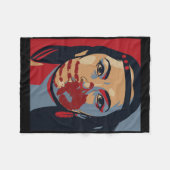 Couverture Polaire Sensibilisation aux mines Femmes autochtones Art S (Devant (Horizontal))