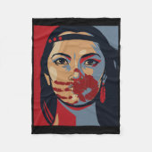 Couverture Polaire Sensibilisation aux mines Femmes autochtones Art S (Devant)