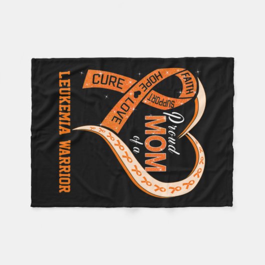 Couverture Polaire Sensibilisation Fière Maman D'Un Guerrier De Leucé (Devant (Horizontal))