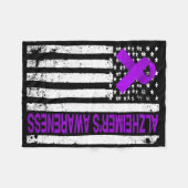 Couverture Polaire Sensibilisation Heimerheimer - Drapeau Usa Ruban V (Devant (Horizontal))