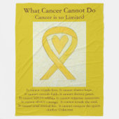 Couverture Polaire Sensibilisation Jaune Ruban Cancer de l'os Couvert (Devant)
