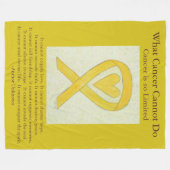 Couverture Polaire Sensibilisation Jaune Ruban Cancer de l'os Couvert (Devant (Horizontal))