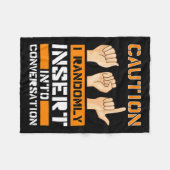 Couverture Polaire Sensibilisation Langue des Signes Américaine Perte (Devant (Horizontal))