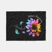 Couverture Polaire Sensibilisation sur l'autisme Acceptation Femmes M (Devant (Horizontal))