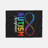 Couverture Polaire Sensibilisation sur l'autisme Acceptation Infinity (Devant (Horizontal))