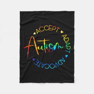 Couverture Polaire Sensibilisation sur l'autisme Accepter Adapt Advoc