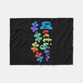 Couverture Polaire Sensibilisation sur l'autisme Accepter Comprendre (Devant (Horizontal))