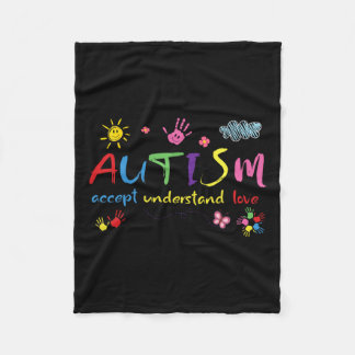 Couverture Polaire Sensibilisation sur l'autisme Accepter l'amour Com