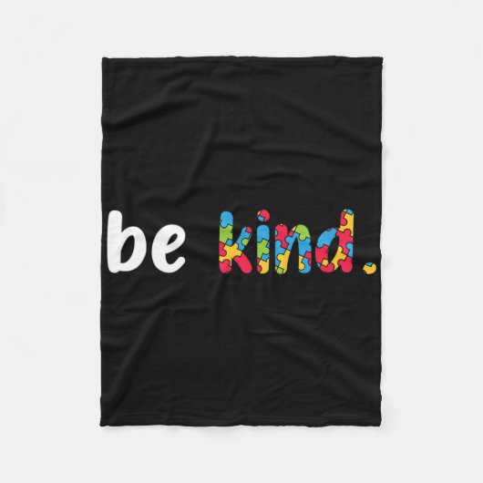 Couverture Polaire Sensibilisation sur l'autisme Be Genre Coloré Puzz (Devant)