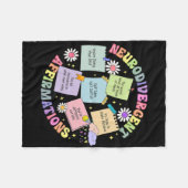 Couverture Polaire Sensibilisation sur l'autisme des Affirmations Neu (Devant (Horizontal))
