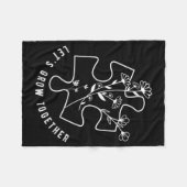 Couverture Polaire Sensibilisation sur l'autisme Enseignant Puzzle Pi (Devant (Horizontal))