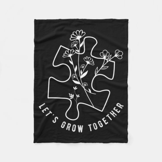 Couverture Polaire Sensibilisation sur l'autisme Enseignant Puzzle Pi (Devant)