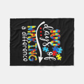 Couverture Polaire Sensibilisation sur l'autisme Faisant Des Différen (Devant (Horizontal))