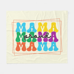 Couverture Polaire Sensibilisation sur l'autisme Fière Mama Blanche