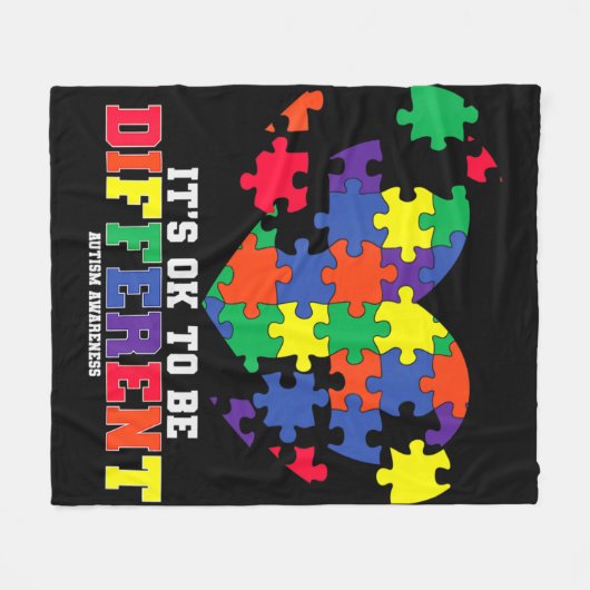 Couverture Polaire Sensibilisation sur l'autisme Il est bon d'être un (Devant (Horizontal))