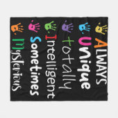 Couverture Polaire Sensibilisation sur l'autisme Kindness toujours un (Devant (Horizontal))