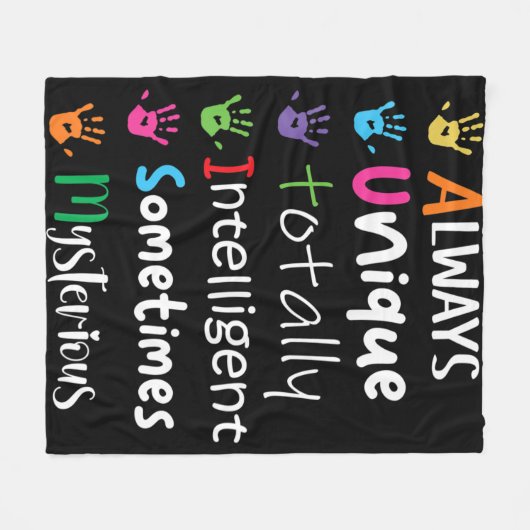 Couverture Polaire Sensibilisation sur l'autisme Kindness toujours un (Devant (Horizontal))